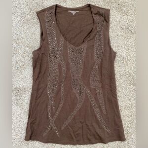 Accepting offers- Coldwater Creek Brown Embellished Women's Top